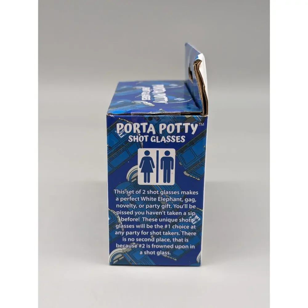 2PCS Porta Potty Shot Glasses Funny Shot Glasses for Adults 2 Ounce Shots